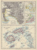 AUSTRALASIA. Melbourne plan. Fiji Viti/Vanua Levu. Otago Port Phillip 1910 map