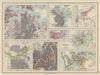 AUSTRALIA NZ CITIES. Sydney Hobart Perth Adelaide Brisbane Auckland 1910 map