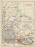 MANITOBA. Postage stamp <1912 border Winnipeg Canadian Pacific JOHNSTON 1910 map