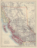 BRITISH COLUMBIA. Province map. Railroads. Vancouver island. JOHNSTON 1910