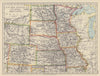 USA PLAINS STATES. Iowa Minnesota Kansas NE ND SD Colorado. JOHNSTON 1910 map