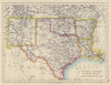 USA SOUTH CENTRAL Texas Oklahoma New Mexico Arkansas Louisiana JOHNSTON 1910 map