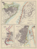 CANADIAN CITIES. Quebec Montreal Montréal Niagara Falls plans. JOHNSTON 1910 map