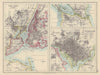 US CITIES/NICARAGUA CANAL. New York & Washington plans. JOHNSTON 1910 old map