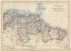 VENEZUELA / GUIANAS. Suriname. British French Dutch Guyana. JOHNSTON 1910 map