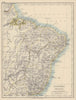 EASTERN BRAZIL. Bahia Minas Gerais Pernambuco Maranhao. JOHNSTON 1910 old map