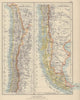 CHILE. Patagonia Cape Horn Tierra del Fuego. Steamship routes. JOHNSTON 1910 map