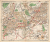 SW LONDON. Wimbledon Tooting Merton Morden Upper Mitcham. BACON 1925 old map