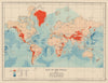 WORLD RELIEF. Mountain heights. Ocean depths. JOHNSTON 1901 old antique map