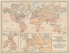 WORLD CLIMATE. January temperature. Summer/winter Europe. JOHNSTON 1901 map
