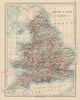 ENGLAND AND WALES. Counties. Westmorland. Telegraph cables. JOHNSTON 1901 map