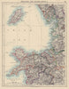 NW ENGLAND & WALES COAST Merseyside Irish Sea Morecambe Bay Deeside IOM 1901 map