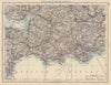 ENGLAND SOUTH. Dorset Somerset Wiltshire Hampshire Severn estuary 1901 old map