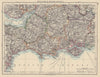 ENGLAND SOUTH. Dorset Somerset Wiltshire Hampshire Severn estuary 1901 old map