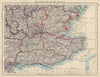 SOUTH EAST ENGLAND. Home counties London Kent Essex Sussex Surrey 1901 old map