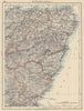 SCOTLAND NE. Aberdeenshire Banff Forfar Kincardine Elgin. JOHNSTON 1901 map