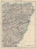 SCOTLAND NE. Aberdeenshire Banff Forfar Kincardine Elgin. JOHNSTON 1901 map