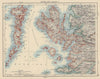 HEBRIDES. Skye North South Uist Barra Rum Inverness-shire. JOHNSTON 1901 map