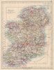 IRELAND. Showing counties. Undersea Telegraph cables. JOHNSTON 1901 old map