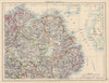 IRELAND NORTH EAST. Ulster. Tyrone Londonderry Antrim Down Armagh 1901 old map