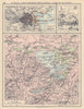 IRELAND. Dublin, Lake District (Killarney) Cork to Blarney. JOHNSTON 1901 map