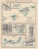 IBERIA. Balearic/Canary Islands Andorra Madeira Gibraltar Madrid Lisbon 1901 map