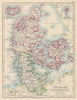 DENMARK SLESVIG-HOLSTEN. Prussian Schleswig-Holstein. JOHNSTON 1901 old map