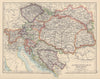 AUSTRO-HUNGARIAN MONARCHY. Dalmatia Slavonia Siebenburgen &c. JOHNSTON 1901 map