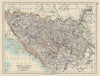 BOSNIA SERVIA MONTENEGRO. Balkans Serbia Croatia Herzegovina. JOHNSTON 1901 map