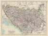 BOSNIA SERVIA MONTENEGRO. Balkans Serbia Croatia Herzegovina. JOHNSTON 1901 map