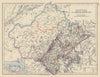 BRITISH INDIA NW. Rajputana & Ajmer-Merwara. Rajasthan. JOHNSTON 1901 old map