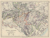 BRITISH INDIA. Central Provinces. Railways. JOHNSTON 1901 old antique map