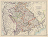 BRITISH INDIA EAST. Hyderabad & Berar. Railways. JOHNSTON 1901 old antique map