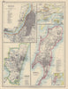 BRITISH INDIA CITIES. Calcutta(Kolkata)Madras(Chennai)Bombay(Mumbai) 1901 map