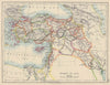 OTTOMAN TURKEY IN ASIA. Cyprus Levant Mesopotamia Palestine. JOHNSTON 1901 map