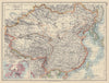 CHINESE EMPIRE China East Asia Tibet Mongolia Turkestan Korea Hong Kong 1901 map