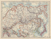 RUSSIA IN ASIA. Shows Trans-Siberian railway under construction 1901 old map