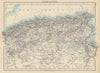 ALGERIA & TUNIS. Maghreb Tunisia. Provinces. Telegraph cables. JOHNSTON 1901 map