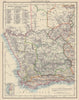 CAPE COLONY. Electoral divisions. South Africa. Walvis Bay. JOHNSTON 1901 map