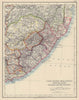 COLONIAL EASTERN CAPE. Cape Colony Natal Lesotho Orange River Colony 1901 map