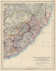 COLONIAL EASTERN CAPE. Cape Colony Natal Lesotho Orange River Colony 1901 map