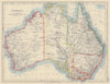 AUSTRALIA. States. Showing Northern Territory within SA. JOHNSTON 1901 old map