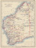 WEST AUSTRALIA. Goldfields Explorers route Giles Forrest Warburton Roe 1901 map