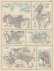 NEW ZEALAND CITIES. Auckland Wellington Dunedin Otago Harbour. JOHNSTON 1901 map