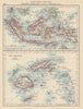 EAST INDIES & FIJI. Borneo Sumatra Java Celebes Malaya Philippines 1901 map