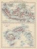 EAST INDIES & FIJI. Borneo Sumatra Java Celebes Malaya Philippines 1901 map
