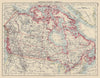 BRITISH NORTH AMERICA. Colonial Canada. Canadian Pacific railroad 1901 old map