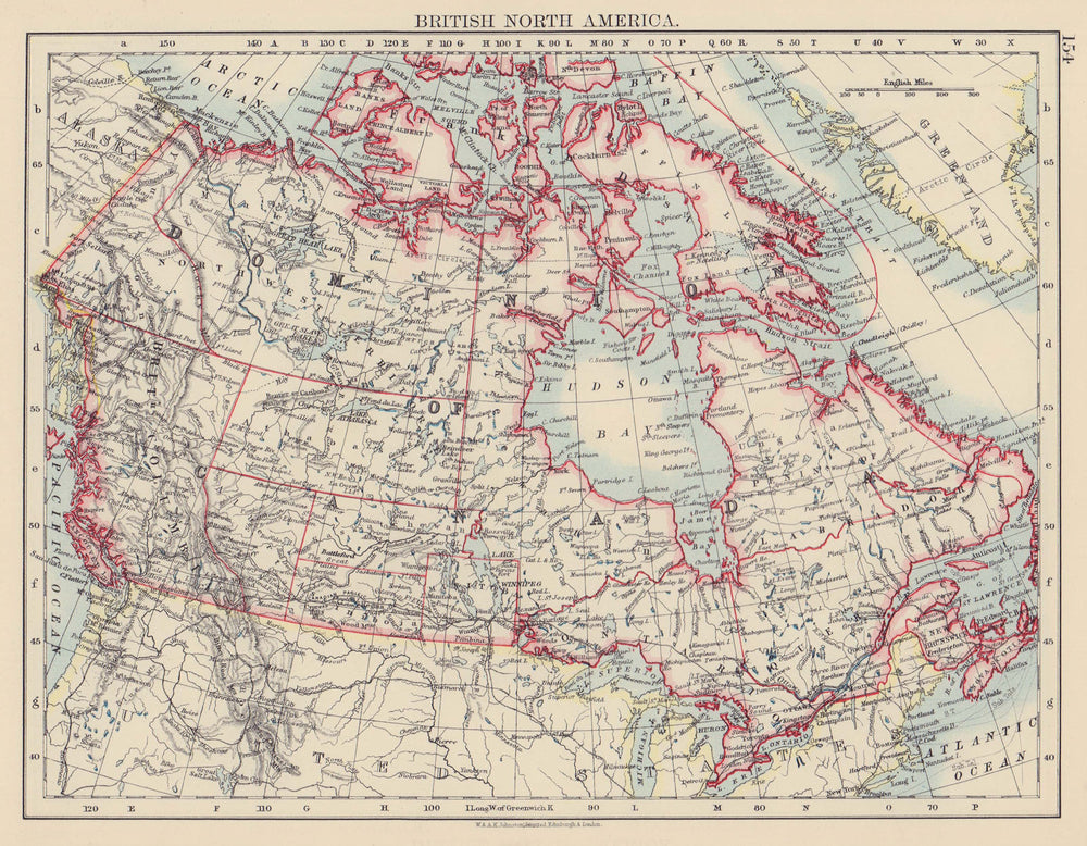 BRITISH NORTH AMERICA. Colonial Canada. Canadian Pacific railroad 1901 old map