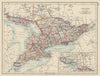 ONTARIO. Showing counties. British North America. Canada. JOHNSTON 1901 map
