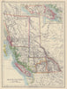 BRITISH COLUMBIA. Province map. Railroads. Vancouver island. JOHNSTON 1901